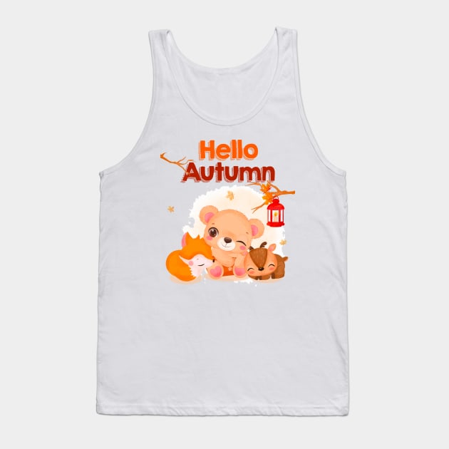 Cute Bear watercolor Tank Top by yvi